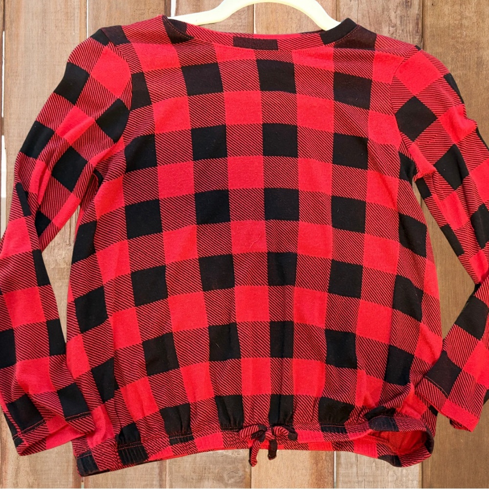 Cat & Jack Red and Black Long Sleeve Tee